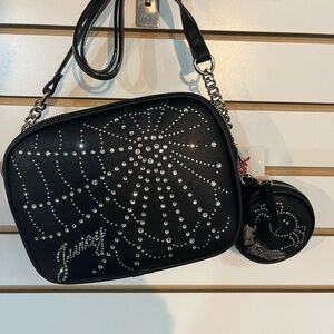 Juicy couture Spiderweb rhinestone crossbody